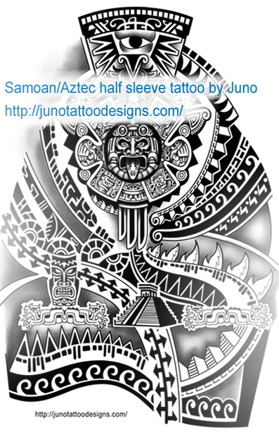 samoan tattoo,aztec tattoo,sleeve tattoo,Aztec Tattoo ,mayan tattoo, mexican tattoo, custom tattoo, tattoo design, arm tattoo, sleeve tattoo, half sleeve tattoo